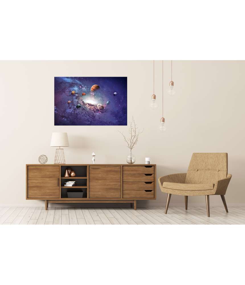 Islandburner Premium Poster Wandbild: Planeten unseres Sonnensystems für Kinder- und Jugendzimmer Nur für heute
