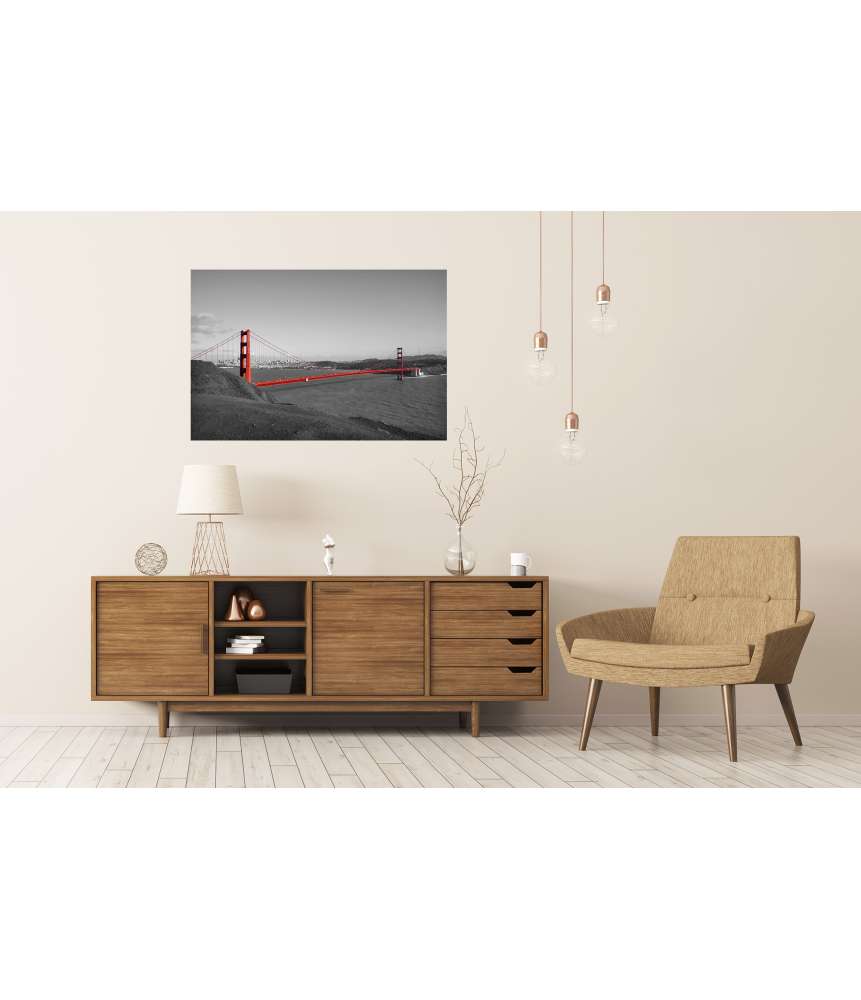 Islandburner Premium Poster Atemberaubendes Wandbild der Golden Gate Bridge in San Francisco, USA Nur noch ein Tag übrig