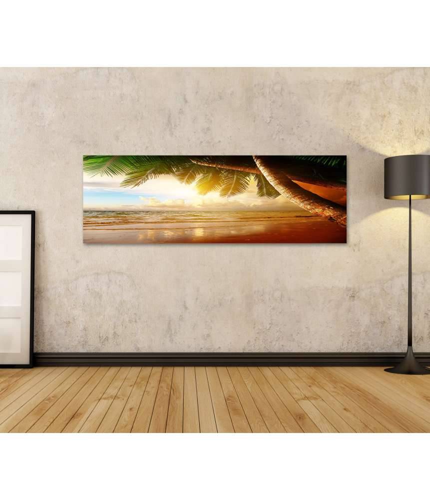 Islandburner Bild auf Leinwand Karibischer Sonnenaufgang am Strand Kostenloser Versand international