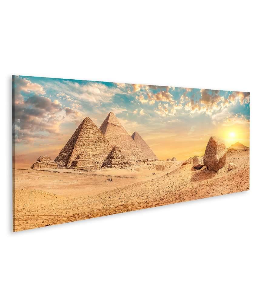 Islandburner Bild auf Leinwand Majestätische Pyramiden erheben sich in der Wüste von Gizeh Im Verkauf
