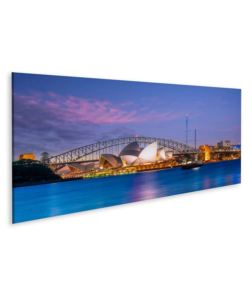 Islandburner Bild auf Leinwand Sonnenuntergang über der Skyline von Downtown Sydney, Australien 50% Rabatt für begrenzte Zeit