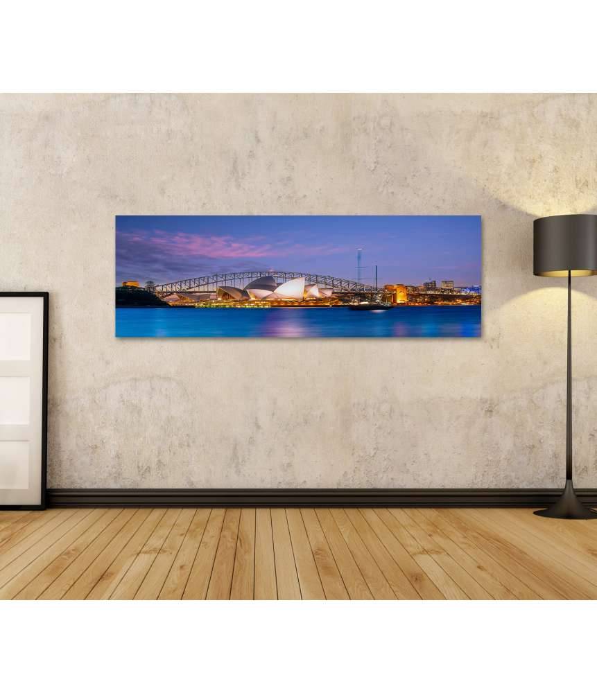 Islandburner Bild auf Leinwand Sonnenuntergang über der Skyline von Downtown Sydney, Australien 50% Rabatt für begrenzte Zeit