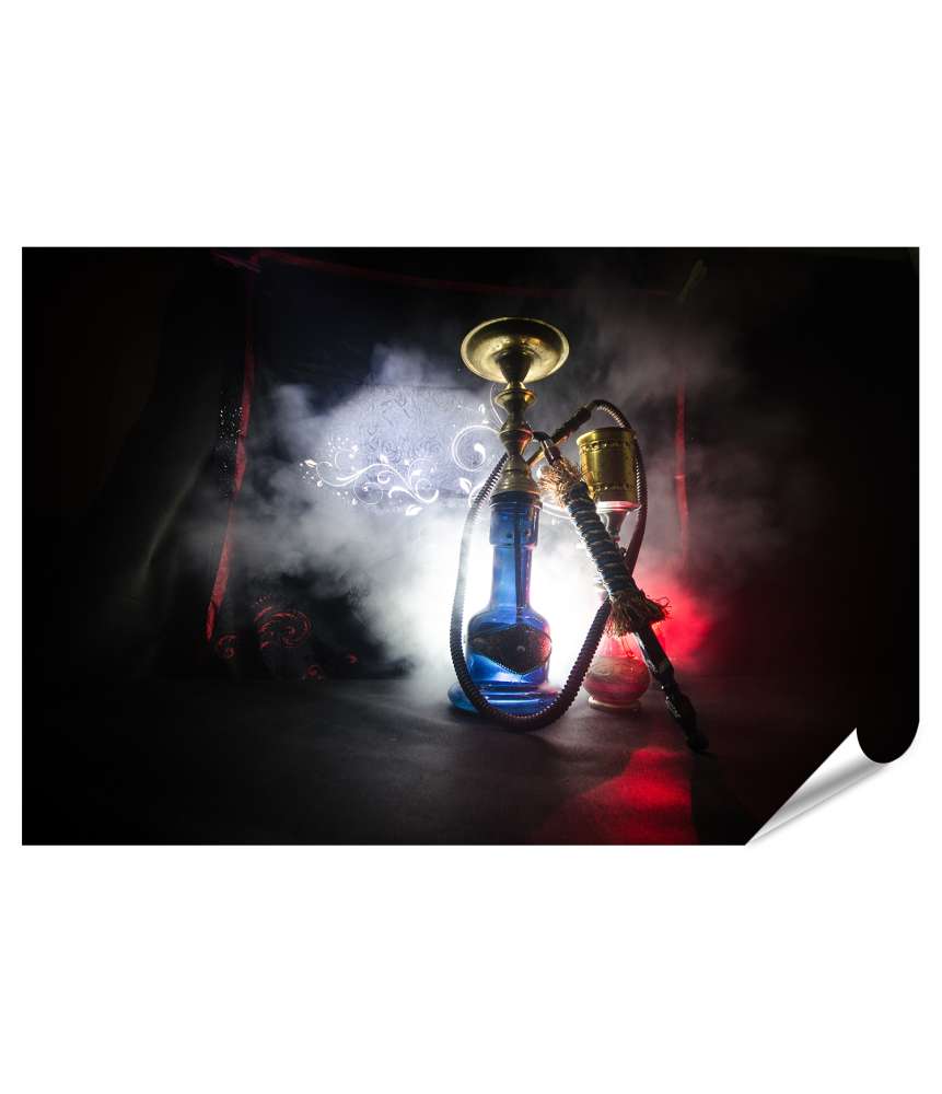 Islandburner Premium Poster Shisha-Konzept mit glühenden Kohlen Wandbild Angebote