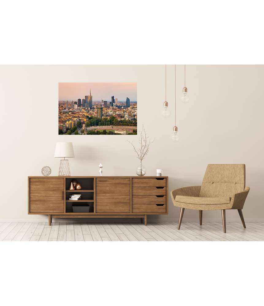 Islandburner Premium Poster Moderne Architektur und Skylines in Mailand, Italien Fabrikverkauf