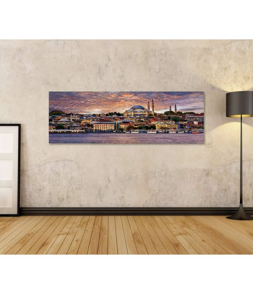 Islandburner Bild auf Leinwand Blick auf das Goldene Horn und die Altstadt von Istanbul, Türkei Großer Ausverkauf
