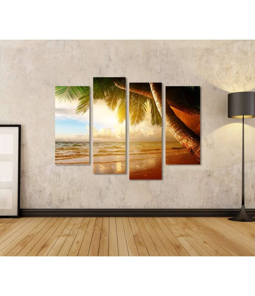 Islandburner Bild auf Leinwand Karibischer Sonnenaufgang am Strand Saisonschlussverkauf
