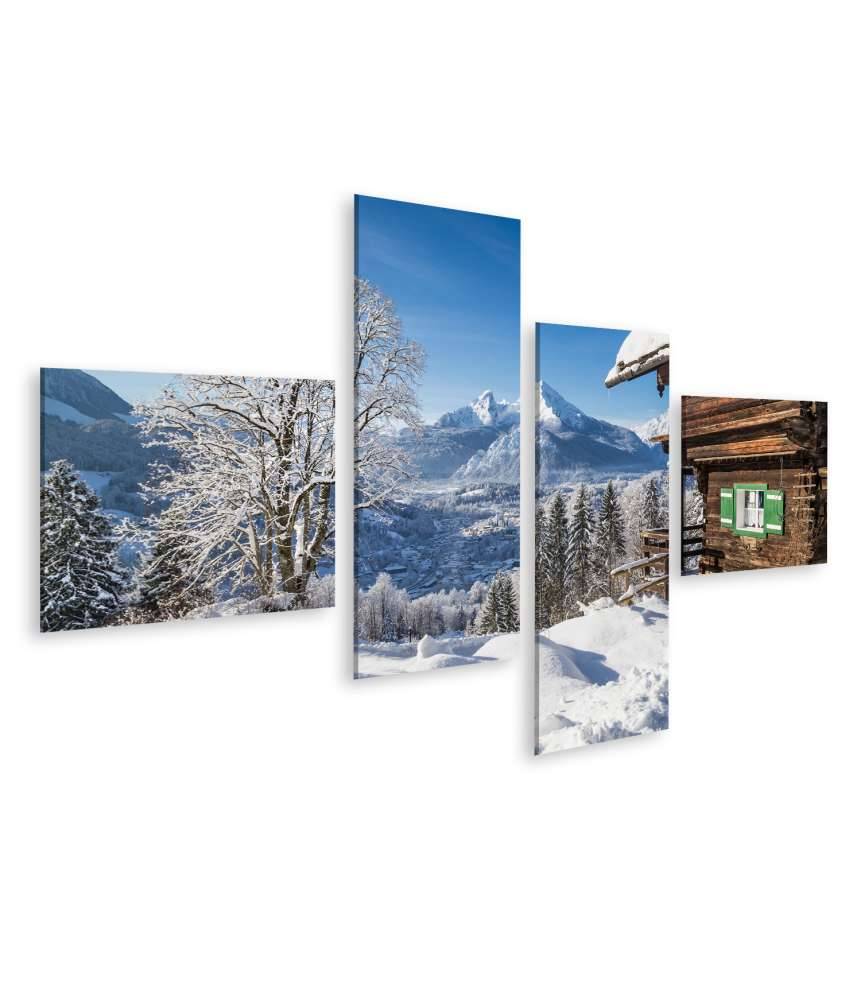 Islandburner Bild auf Leinwand Atemberaubendes Wandbild einer idyllischen Berglandschaft in Berchtesgaden Blitzangebot