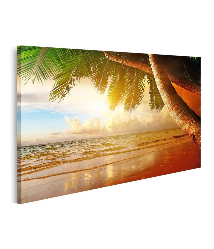 Islandburner Bild auf Leinwand Karibischer Sonnenaufgang am Strand