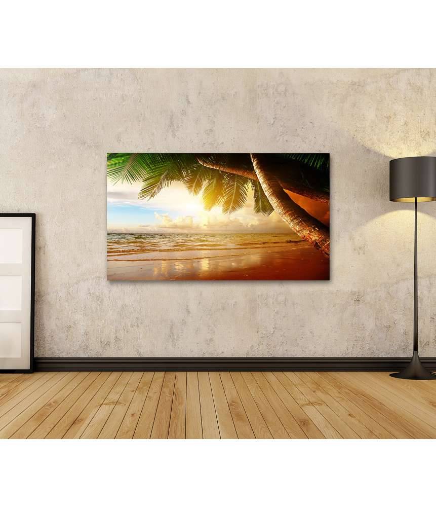 Islandburner Bild auf Leinwand Karibischer Sonnenaufgang am Strand Sonderangebote