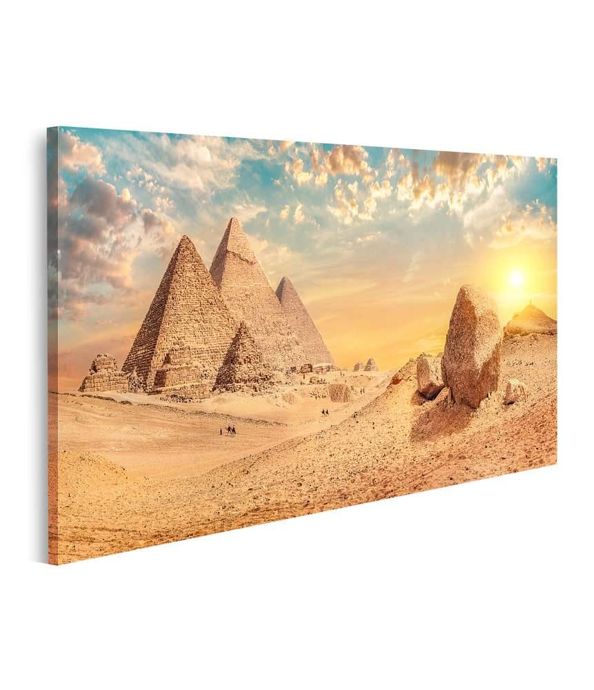 Islandburner Bild auf Leinwand Majestätische Pyramiden erheben sich in der Wüste von Gizeh Wochenangebot