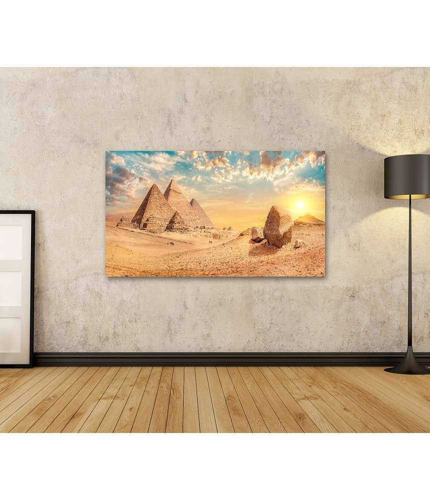 Islandburner Bild auf Leinwand Majestätische Pyramiden erheben sich in der Wüste von Gizeh Wochenangebot