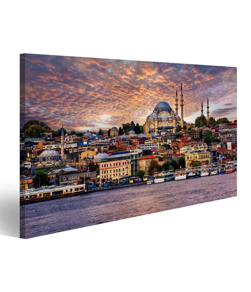 Islandburner Bild auf Leinwand Blick auf das Goldene Horn und die Altstadt von Istanbul, Türkei Bis zu 60% Rabatt