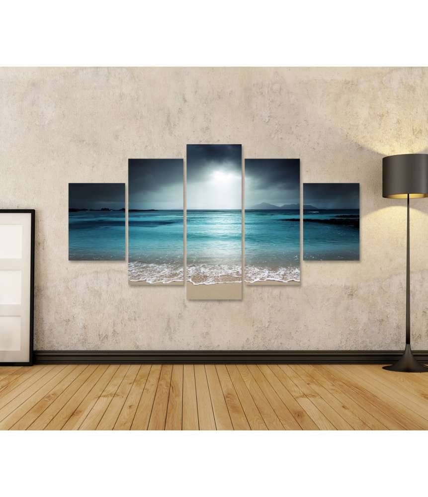 Islandburner Bild auf Leinwand Wandbild: Idyllischer Strand auf La Digue Island, Seychellen Meist gekauft