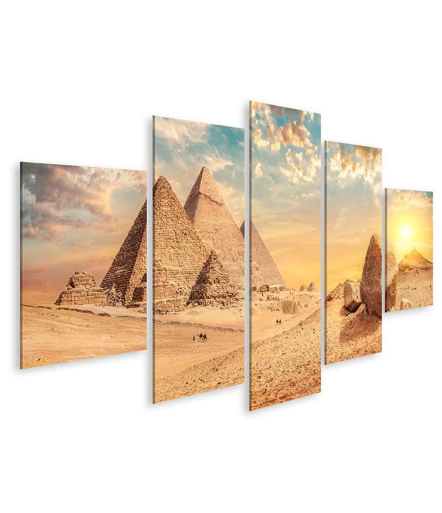 Islandburner Bild auf Leinwand Majestätische Pyramiden erheben sich in der Wüste von Gizeh Sonderangebot