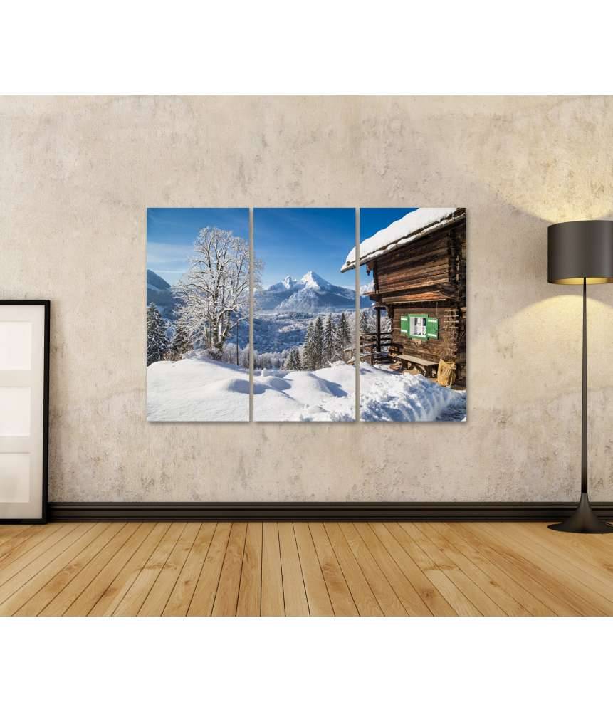 Islandburner Bild auf Leinwand Atemberaubendes Wandbild einer idyllischen Berglandschaft in Berchtesgaden Osterangebot