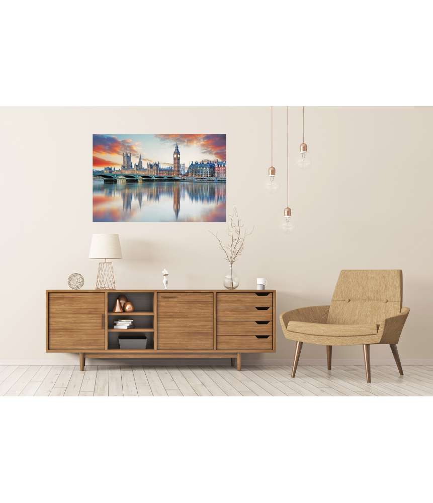 Islandburner XXL Premium Poster Londoner Big Ben und Houses of Parliament, Großbritannien-Wandbild Top Angebot