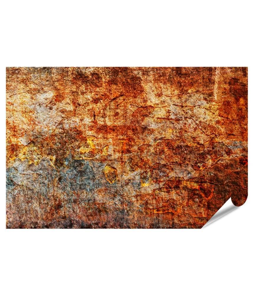 Islandburner XXL Premium Poster Abstrakte Luxuskunst: Rostige Stahlplatte mit einzigartiger Metalltextur