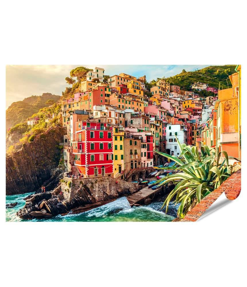 Islandburner XXL Premium Poster Sonnenuntergang in Riomaggiore, Cinque Terre Nationalpark, Ligurien, Italien Saisonale Angebote