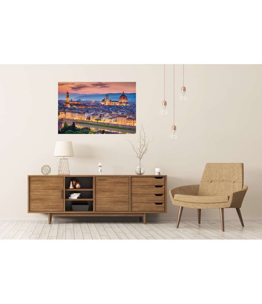 Islandburner XXL Premium Poster Atemberaubender Sonnenuntergang über Florenz' Santa Maria Del Fiore Kathedrale Tägliche Deals