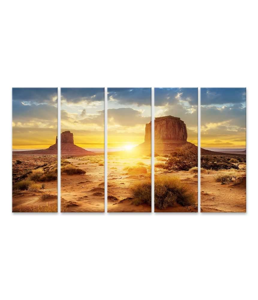 Islandburner Bild auf Leinwand Sonnenuntergang im Monument Valley mit Blick auf Three Sisters Canyon, USA Nur für heute