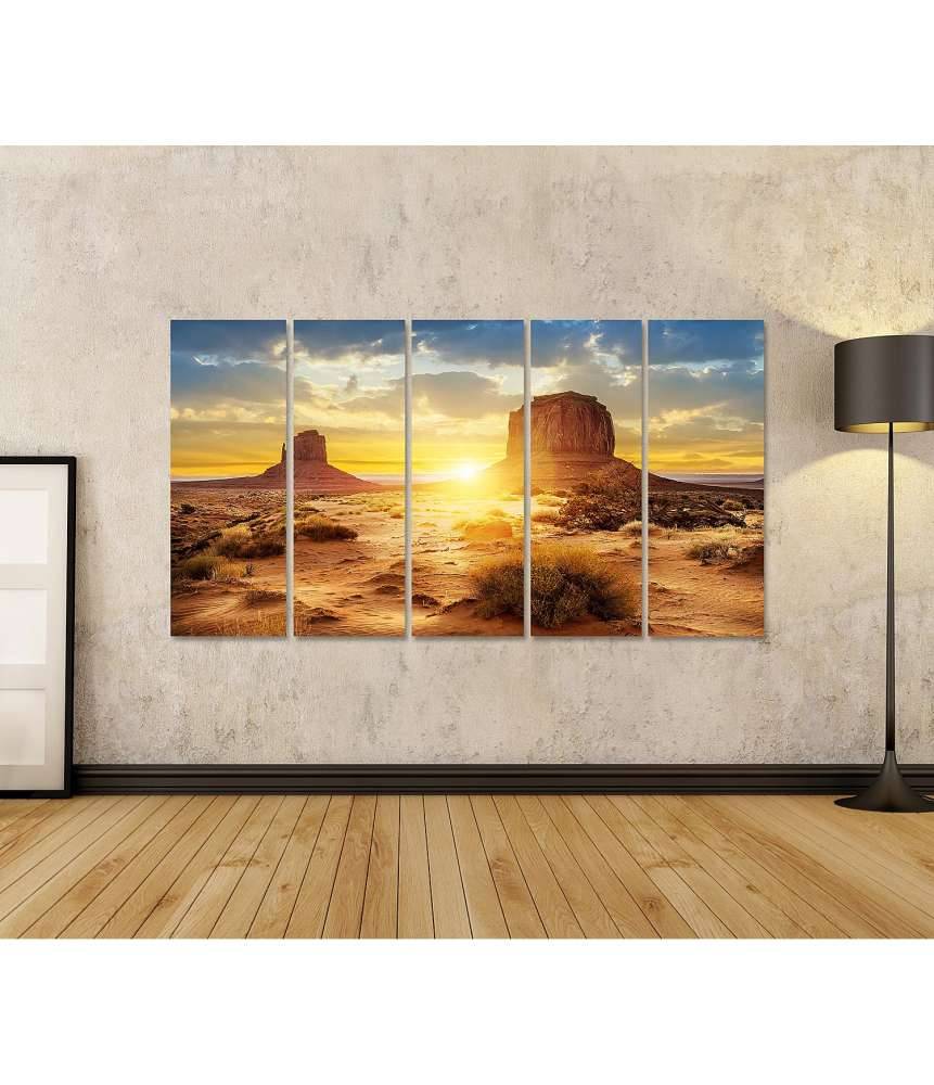 Islandburner Bild auf Leinwand Sonnenuntergang im Monument Valley mit Blick auf Three Sisters Canyon, USA Nur für heute