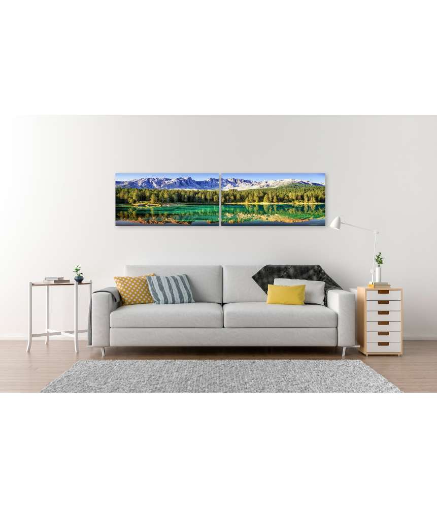 Islandburner Bild auf Leinwand Blick auf den malerischen Karersee in den italienischen Dolomiten Bis zu 55% Rabatt