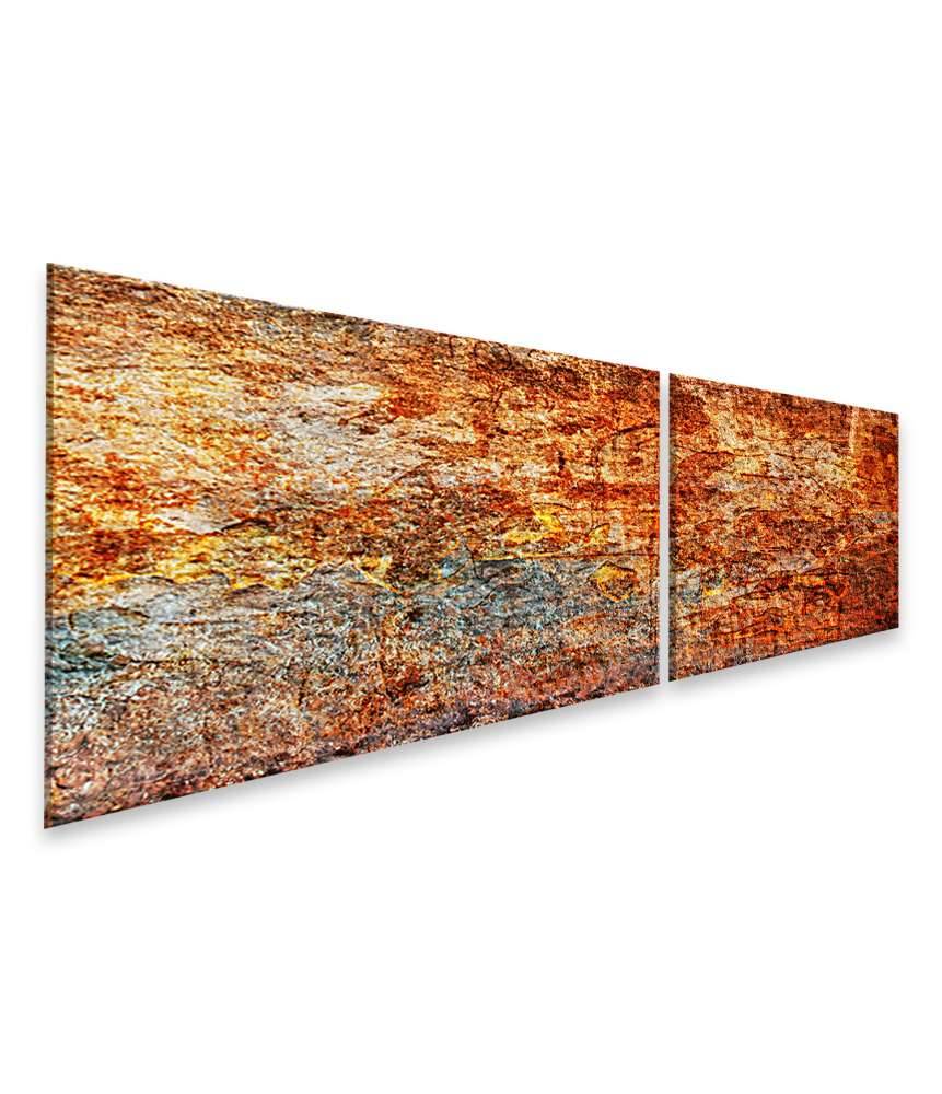 Islandburner Bild auf Leinwand Abstrakte Luxuskunst: Rostige Stahlplatte mit einzigartiger Metalltextur Kostenloser Versand international