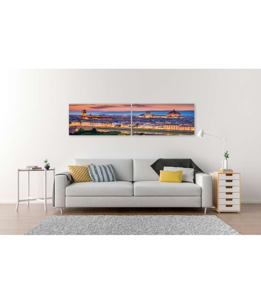Islandburner Bild auf Leinwand Atemberaubender Sonnenuntergang über Florenz' Santa Maria Del Fiore Kathedrale 2025