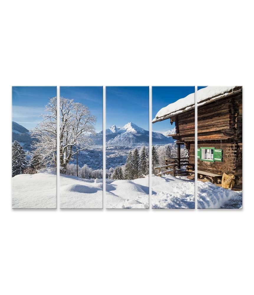 Islandburner Bild auf Leinwand Atemberaubendes Wandbild einer idyllischen Berglandschaft in Berchtesgaden Sonderangebot