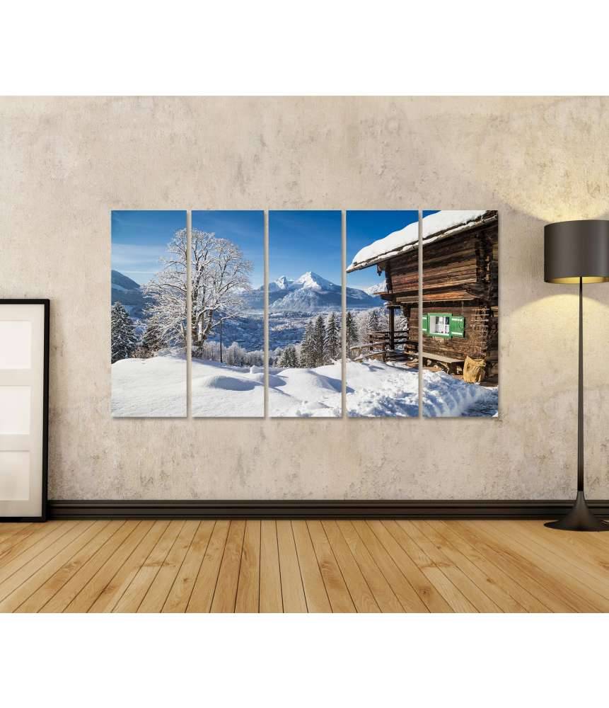 Islandburner Bild auf Leinwand Atemberaubendes Wandbild einer idyllischen Berglandschaft in Berchtesgaden Sonderangebot