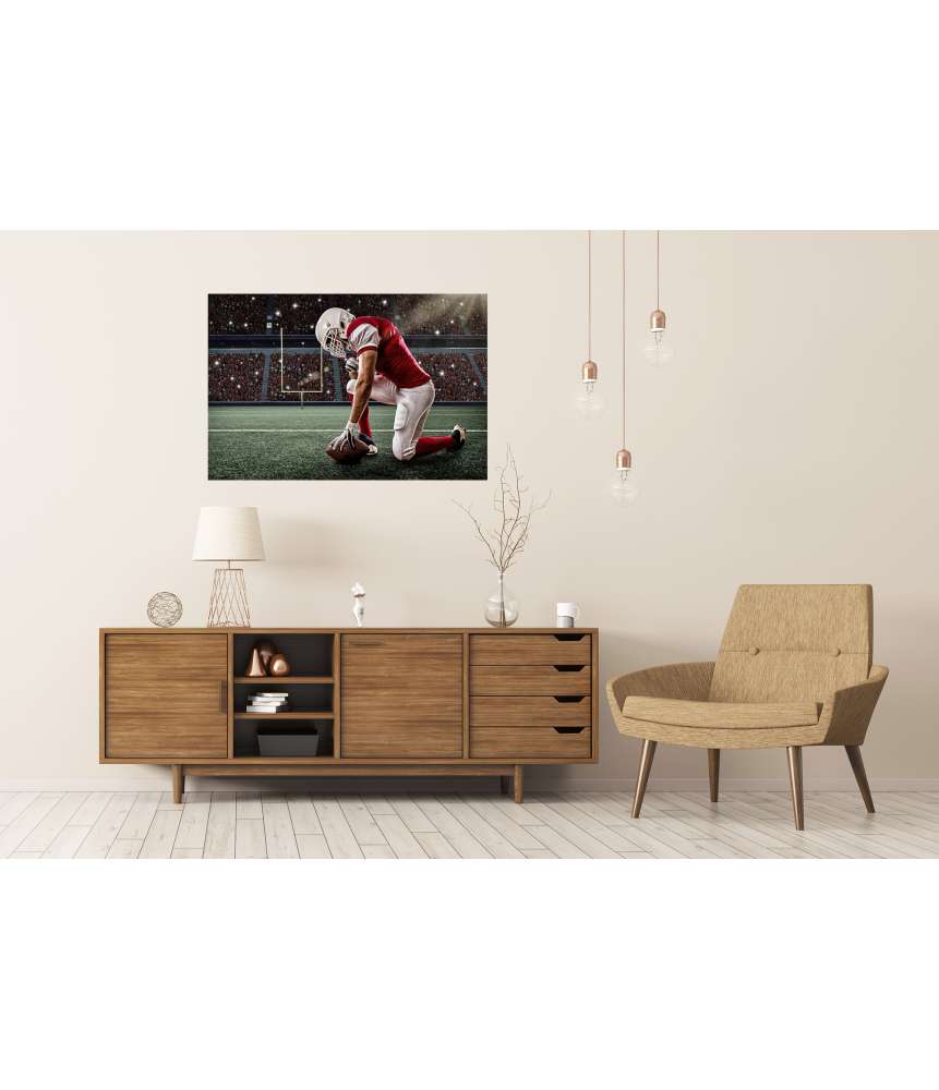 Islandburner Premium Poster Fußballspieler-Wandbild für Kinderzimmer im Stadion-Design für kleine Fans Black Friday