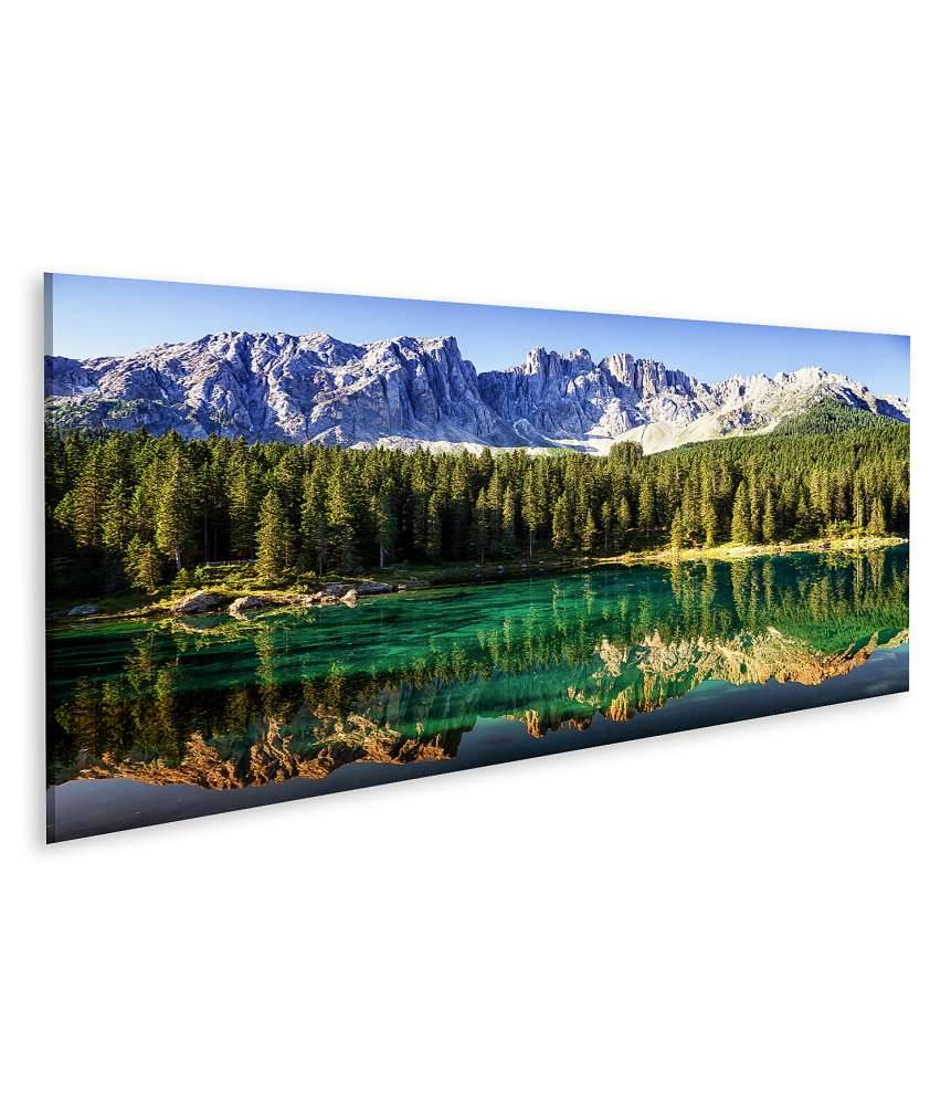 Islandburner Bild auf Leinwand Blick auf den malerischen Karersee in den italienischen Dolomiten Muttertagsangebot