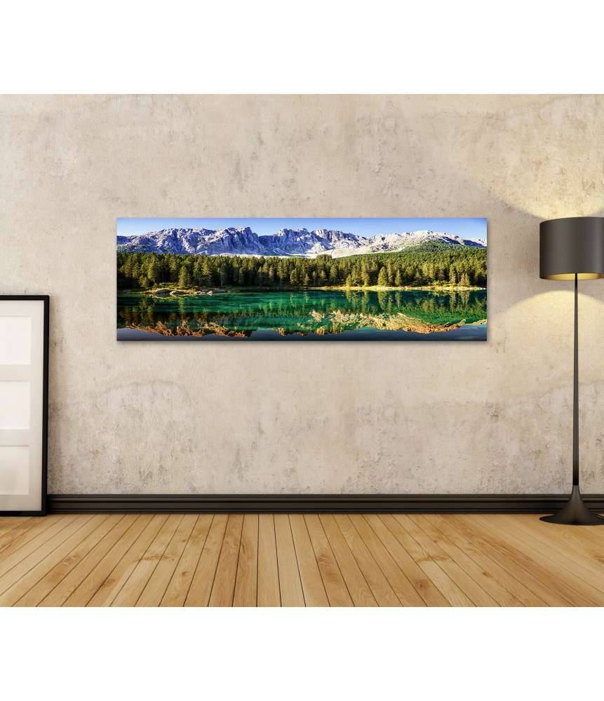 Islandburner Bild auf Leinwand Blick auf den malerischen Karersee in den italienischen Dolomiten Muttertagsangebot