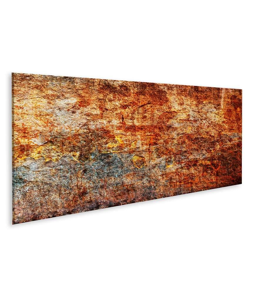 Islandburner Bild auf Leinwand Abstrakte Luxuskunst: Rostige Stahlplatte mit einzigartiger Metalltextur Neueste Mode