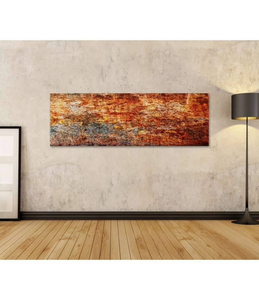 Islandburner Bild auf Leinwand Abstrakte Luxuskunst: Rostige Stahlplatte mit einzigartiger Metalltextur Neueste Mode