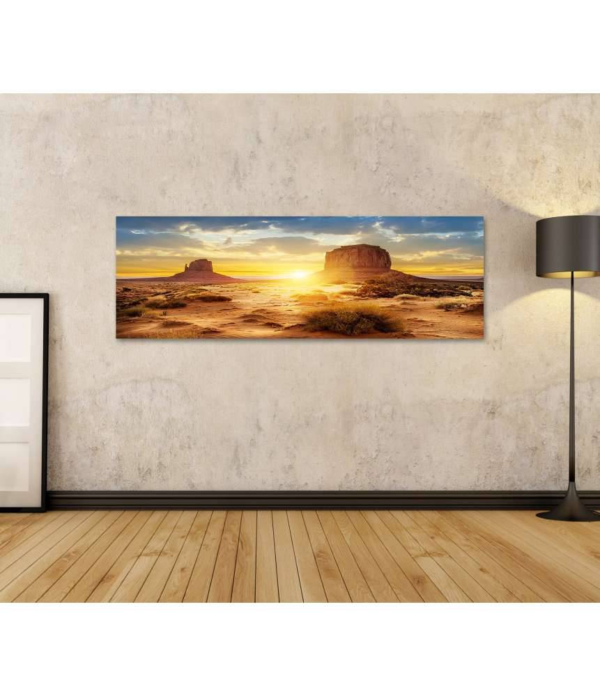 Islandburner Bild auf Leinwand Sonnenuntergang im Monument Valley mit Blick auf Three Sisters Canyon, USA Zeitlich begrenztes Angebot