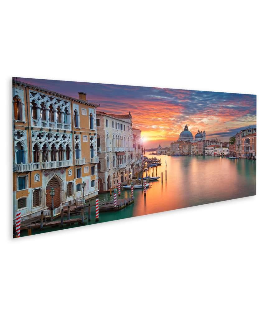 Islandburner Bild auf Leinwand Sonnenlichtbestrahltes Venedig: Canale Grande mit Gondoliere Letzte 2 Tage