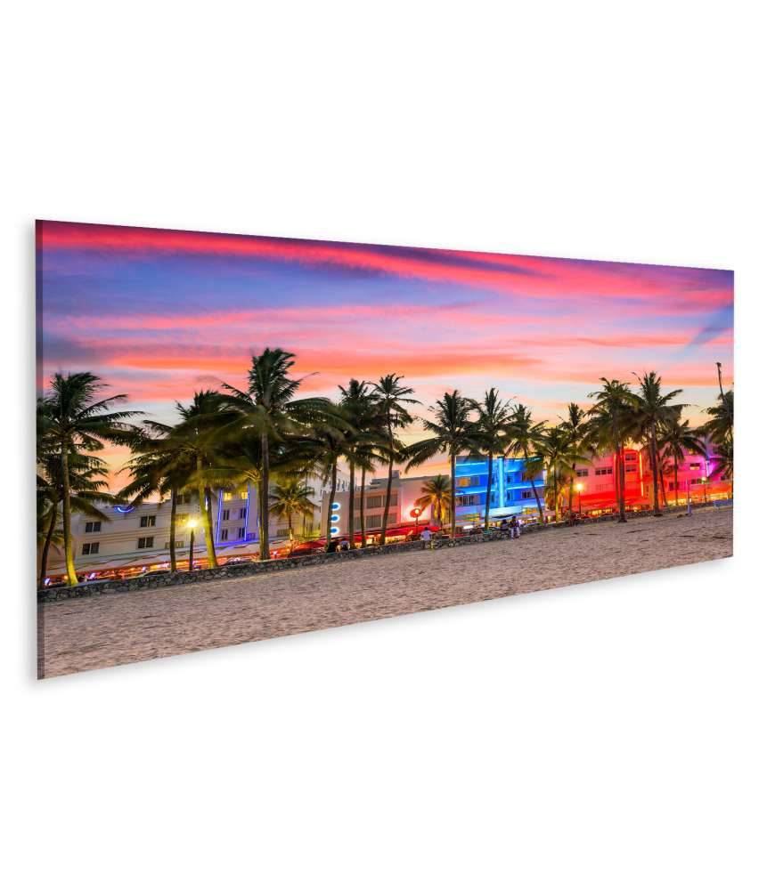 Islandburner Bild auf Leinwand Wandbild am Ocean Drive, Miami Beach, Florida, USA Zeitbegrenzte Promotion