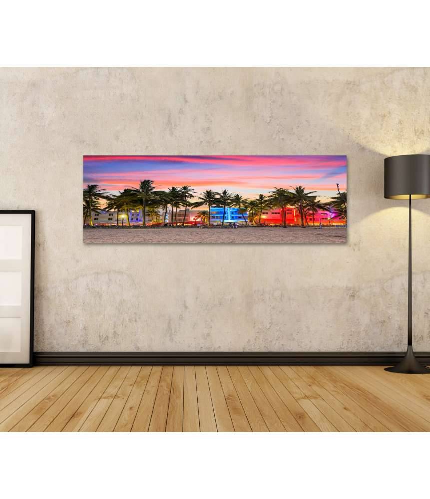 Islandburner Bild auf Leinwand Wandbild am Ocean Drive, Miami Beach, Florida, USA Zeitbegrenzte Promotion