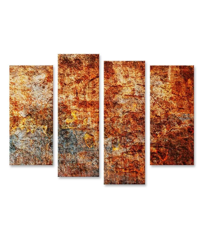 Islandburner Bild auf Leinwand Abstrakte Luxuskunst: Rostige Stahlplatte mit einzigartiger Metalltextur Riesige Rabatte