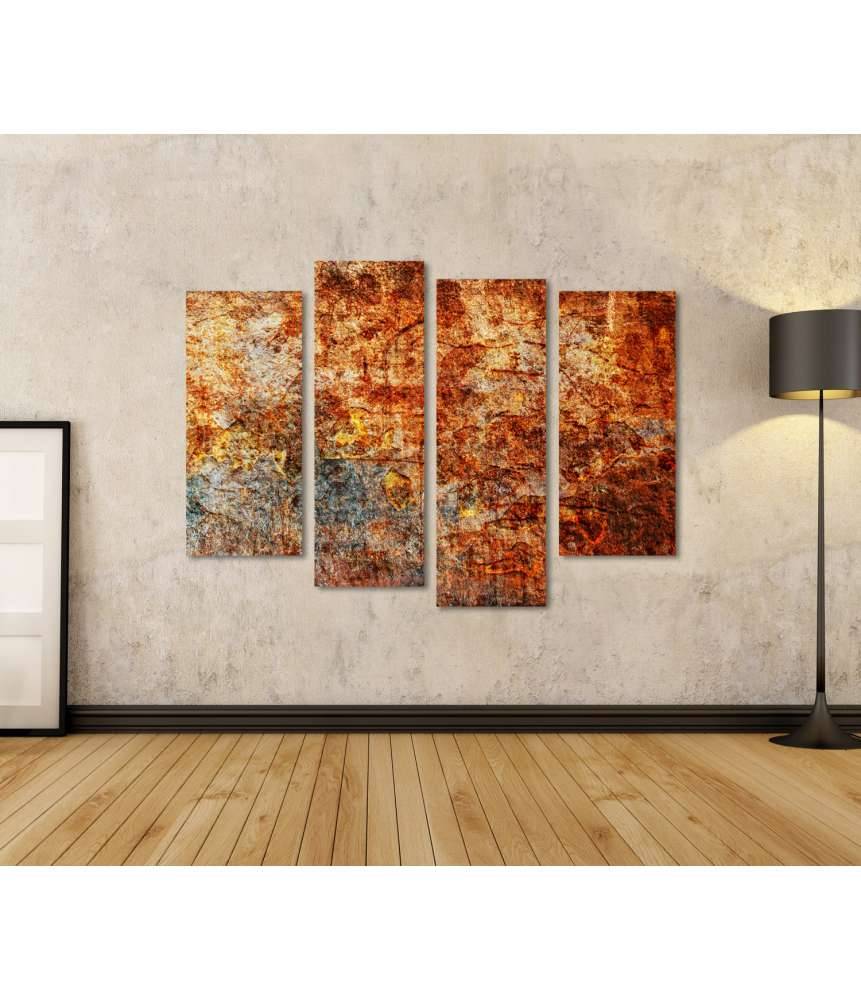 Islandburner Bild auf Leinwand Abstrakte Luxuskunst: Rostige Stahlplatte mit einzigartiger Metalltextur Riesige Rabatte