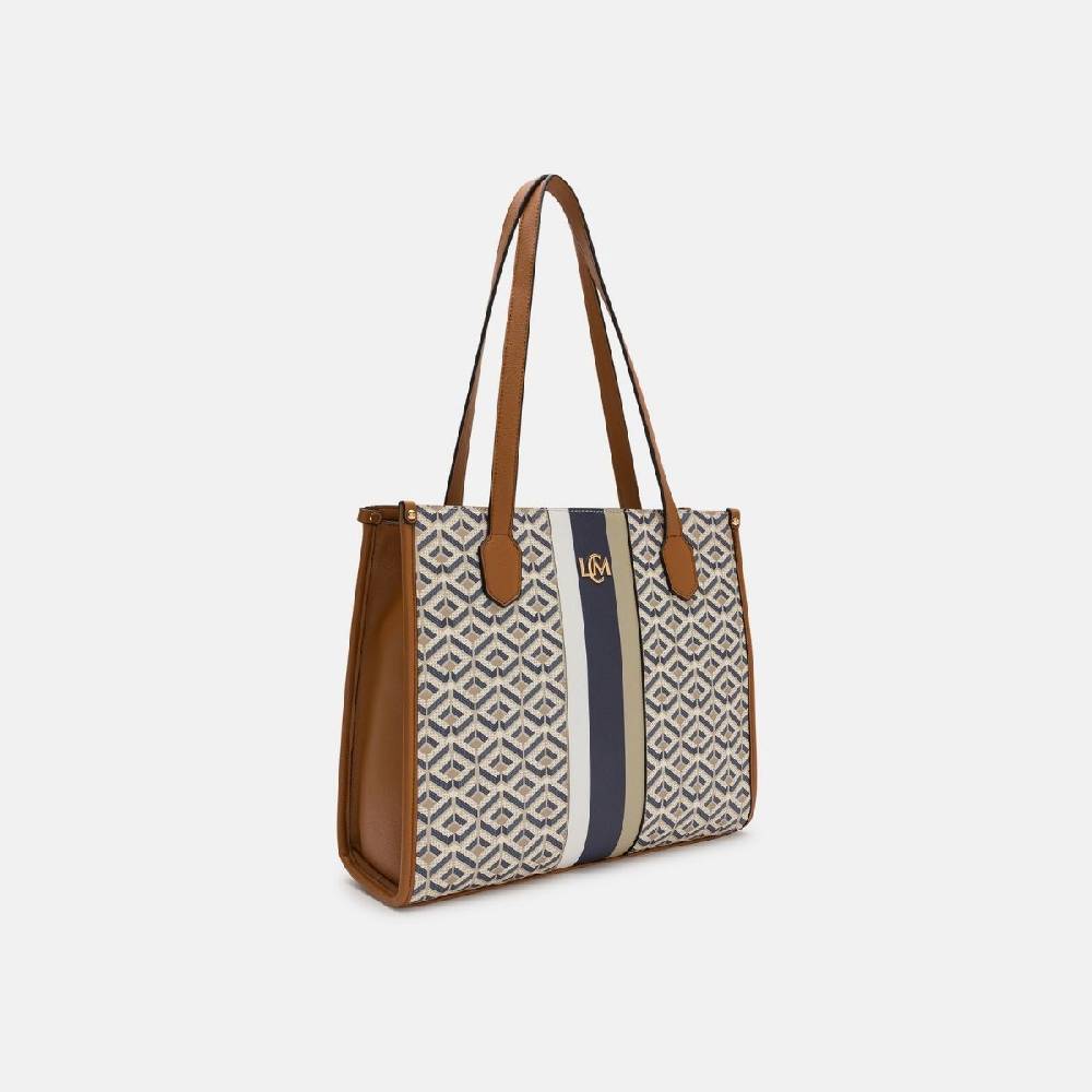 L. Credi Melina Shopper beige multi Begrenzte Freigabe
