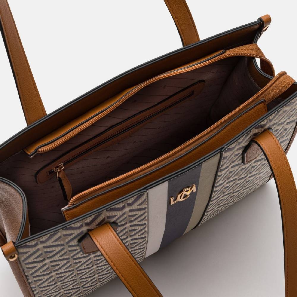 L. Credi Melina Shopper beige multi Begrenzte Freigabe