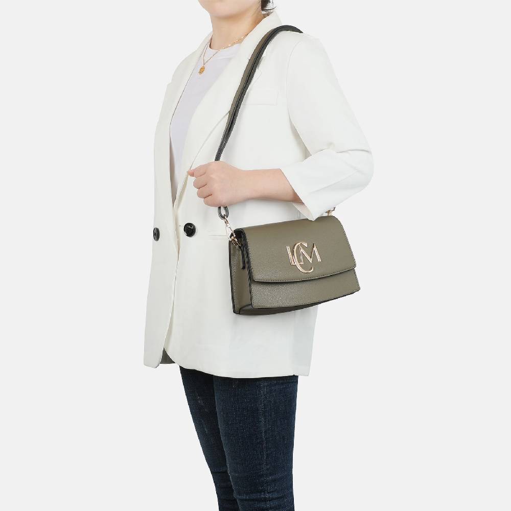 L. Credi Lauretta Umhängetasche khaki 50% Rabatt mit kostenlosem Versand