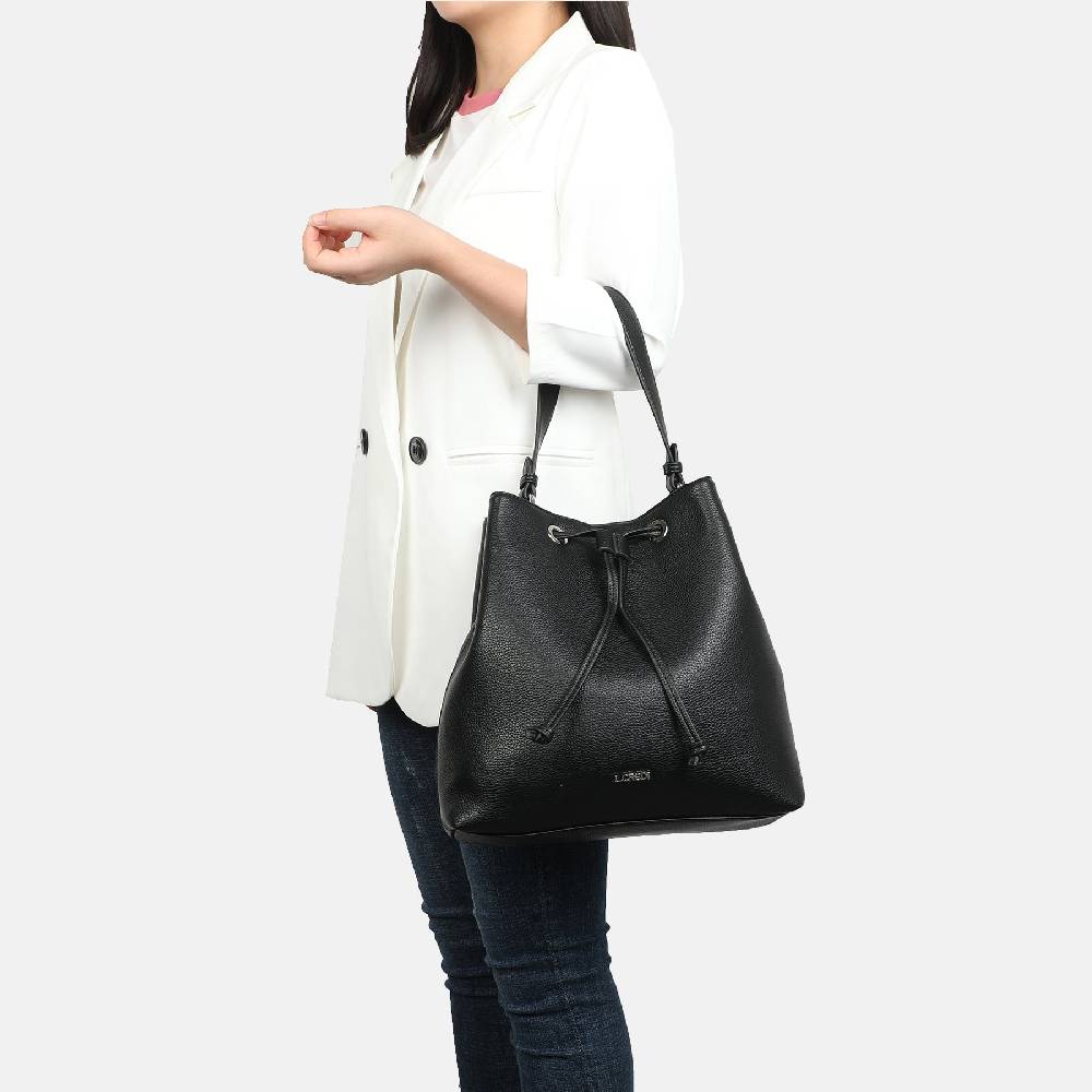 L. Credi Katja Hobo schwarz Clearance-Verkauf