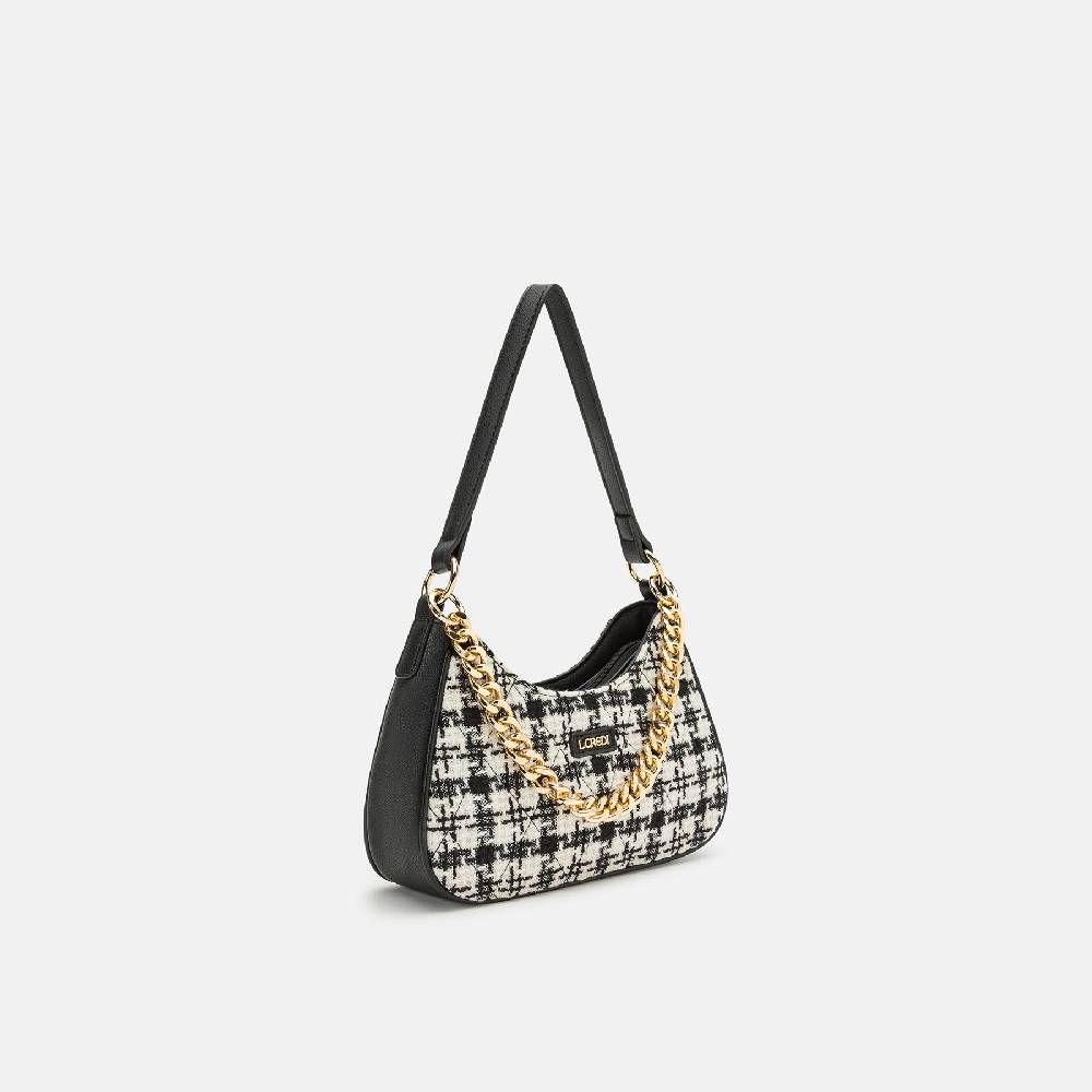 L. Credi Naissa Hobo schwarz / offwhite Blitzangebot