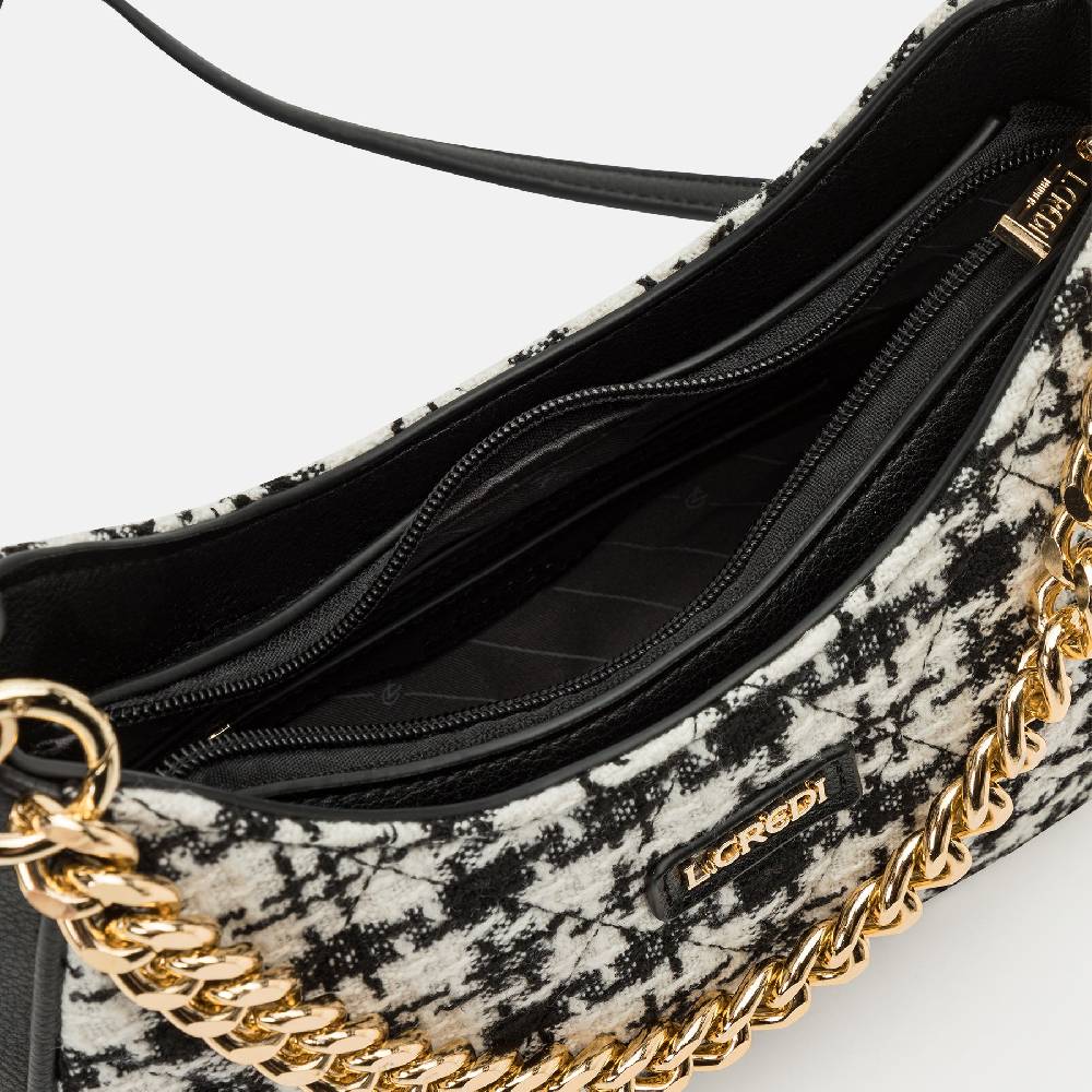 L. Credi Naissa Hobo schwarz / offwhite Blitzangebot
