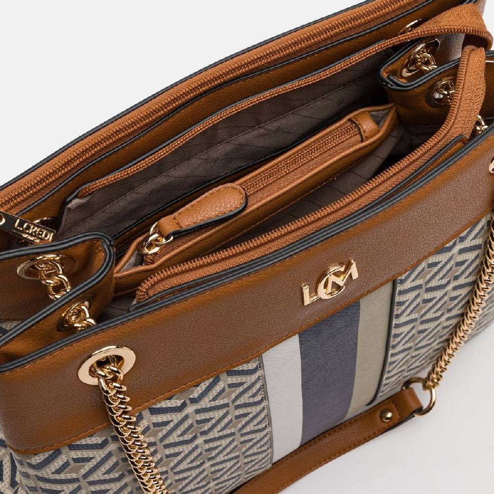 L. Credi Melina Hobo beige multi Kostenloser Versand