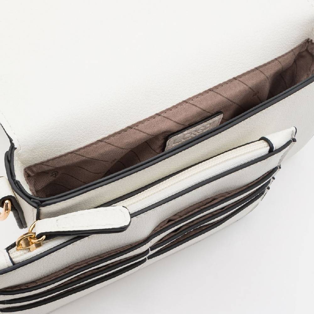 L. Credi Jane Clutch weiss Valentinstagsangebot