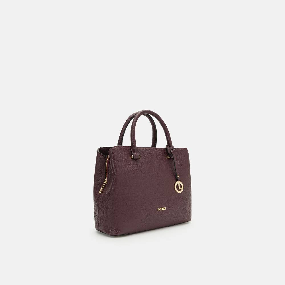 L. Credi Maxima Henkeltasche dark plum Räumungsverkauf